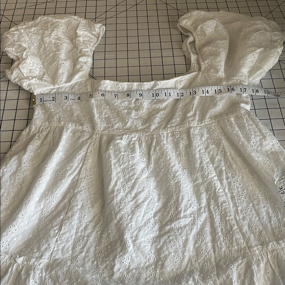 Altard state square neck cotton eyelet dress, white, size extra large - Picture 5 of 6